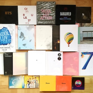 BTS Albums With Photocard of Choice (2013 – 2021) Love Yourself Her Tear Answer, Map of the Soul Persona 7, BE, Butter, My Universe