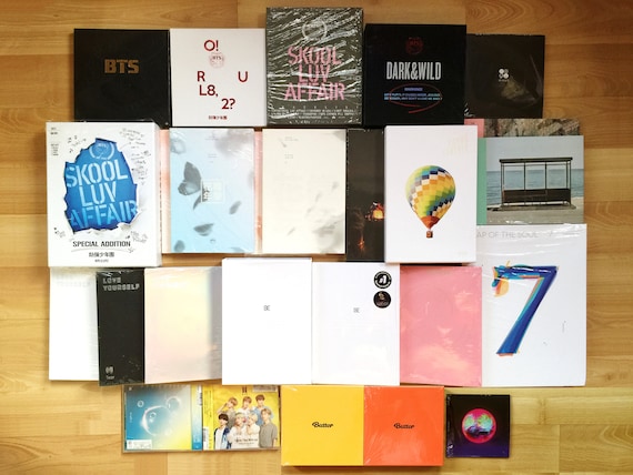BTS Albums With Photocard of Choice 2013 2021 Love Yourself Her Tear  Answer, Map of the Soul Persona 7, BE, Butter, My Universe 
