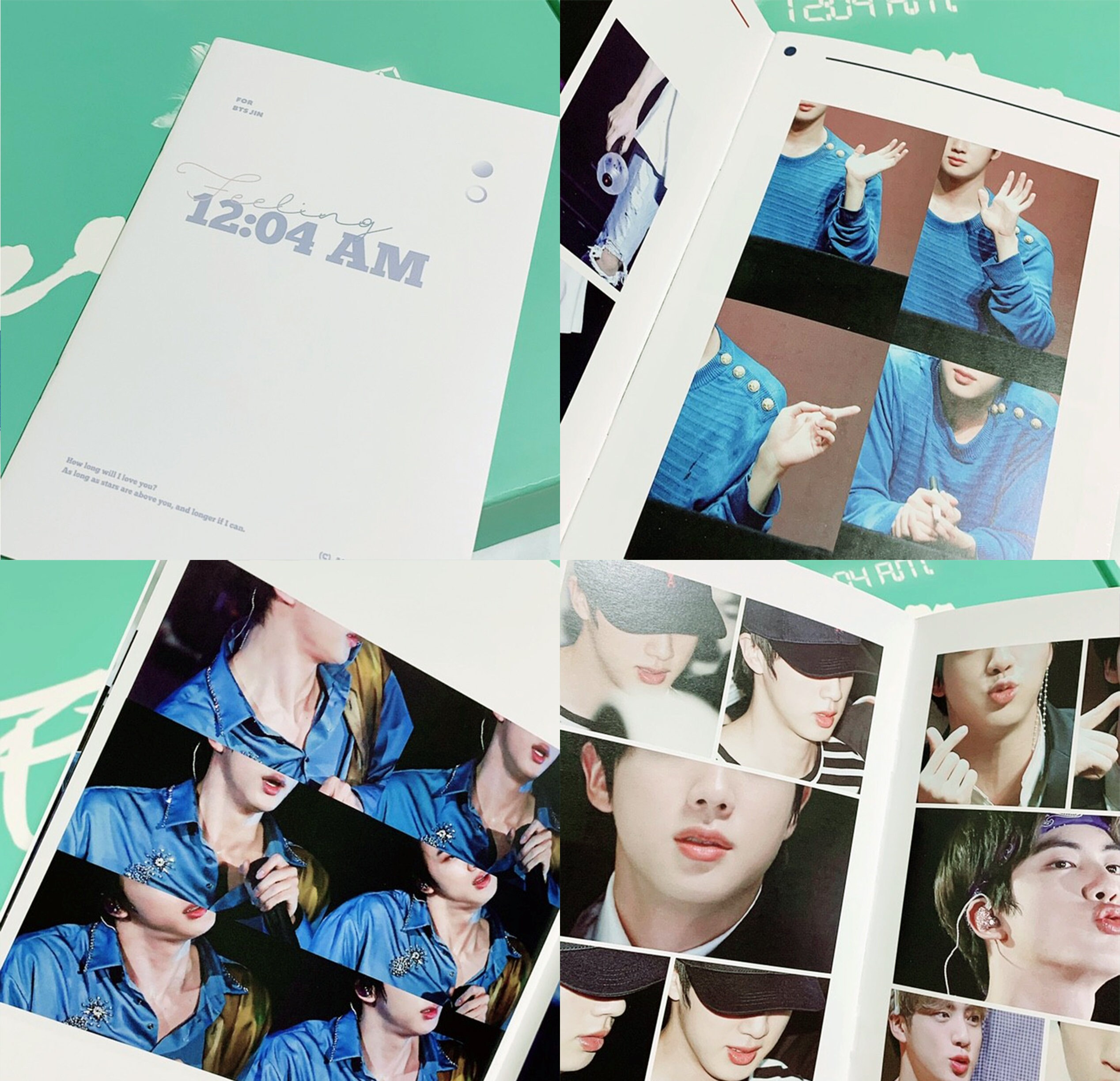 BTS♡JIN♡フォトアルバムキーリング BTS Jin Photobook Set (keyring, Poster, Pin Badge, Photocard