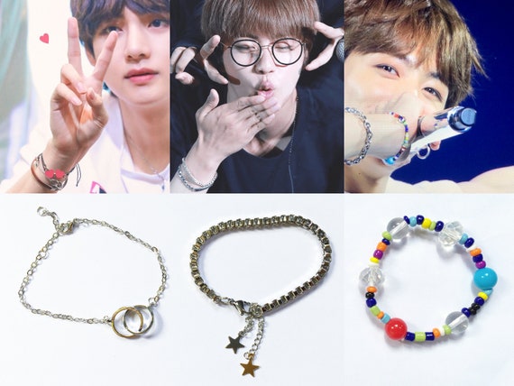 BTS Fashion Inspired Jin V Jungkook Bracelets Etsy Australia
