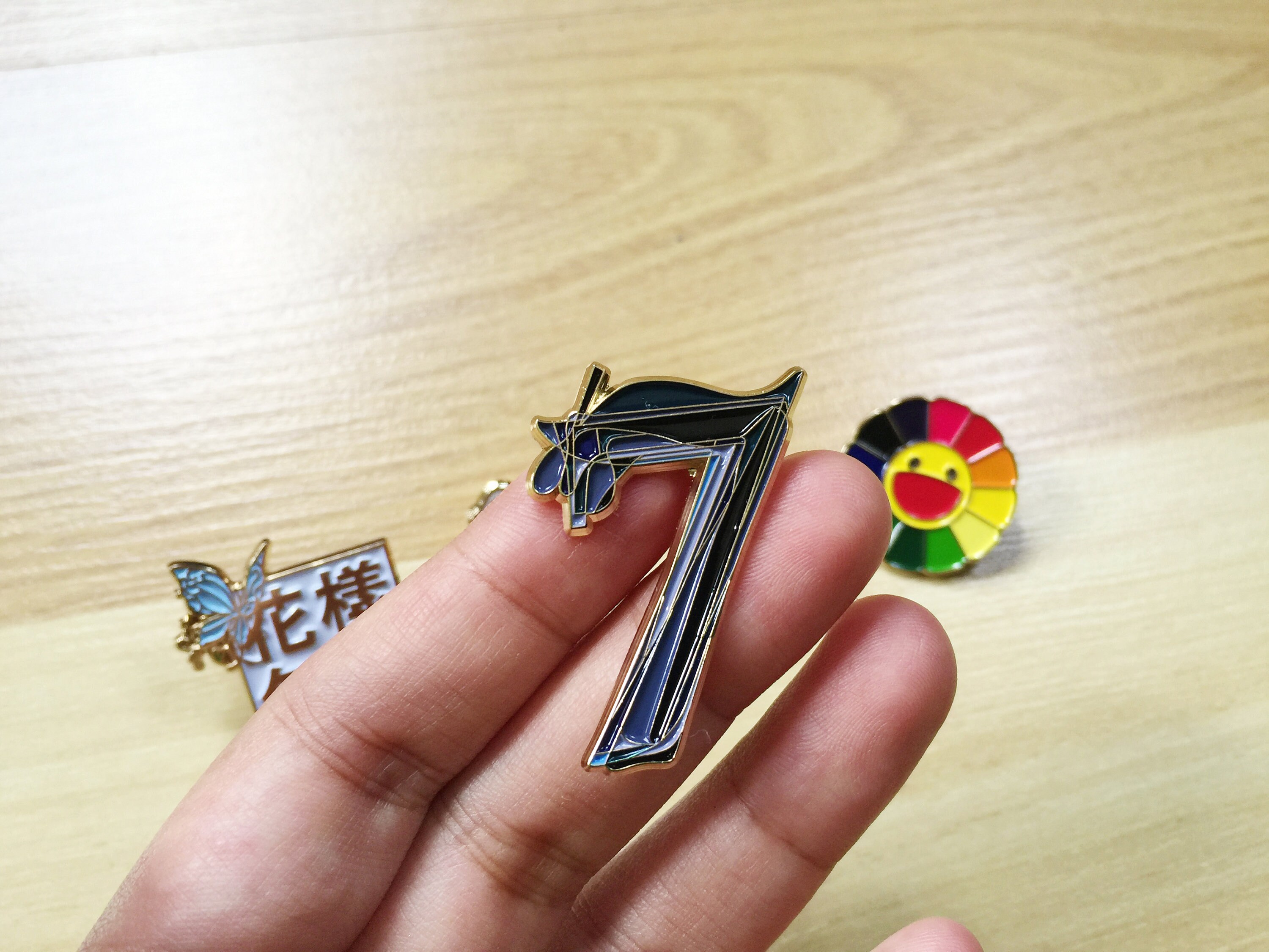 BTS Gold Enamel Pin Badge: HYYH Flower, MOTS 7 Black Swan, Baepsae