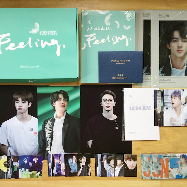 BTS Jin Photobook Set (Keyring, Poster, Pin Badge, Photocard, Postcard, File Holder, Sticker, etc.)