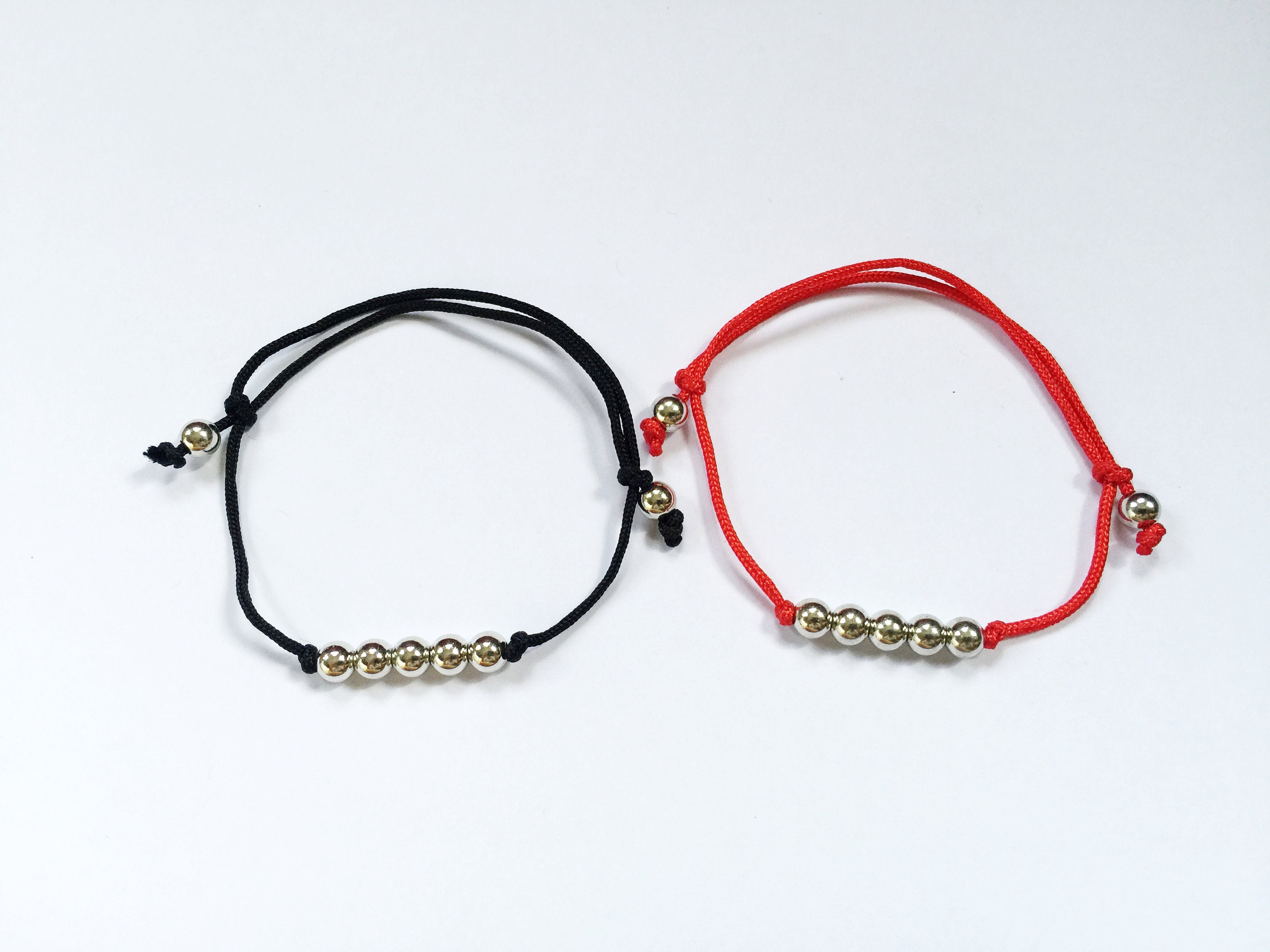 ☆BTS SUGA着用☆【ONE ENOUGH】☆Red Silver Ball Bracele.t☆ ONE ENOUGH】Red Silver Ball Bracelet ☆BTS SUGA着用☆ (ONE
