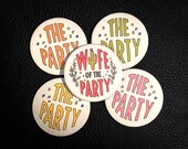 Fiesta Bachelorette Buttons - 2.25 in Bach Buttons - Wife of the Party Fiesta Bachelorette Buttons