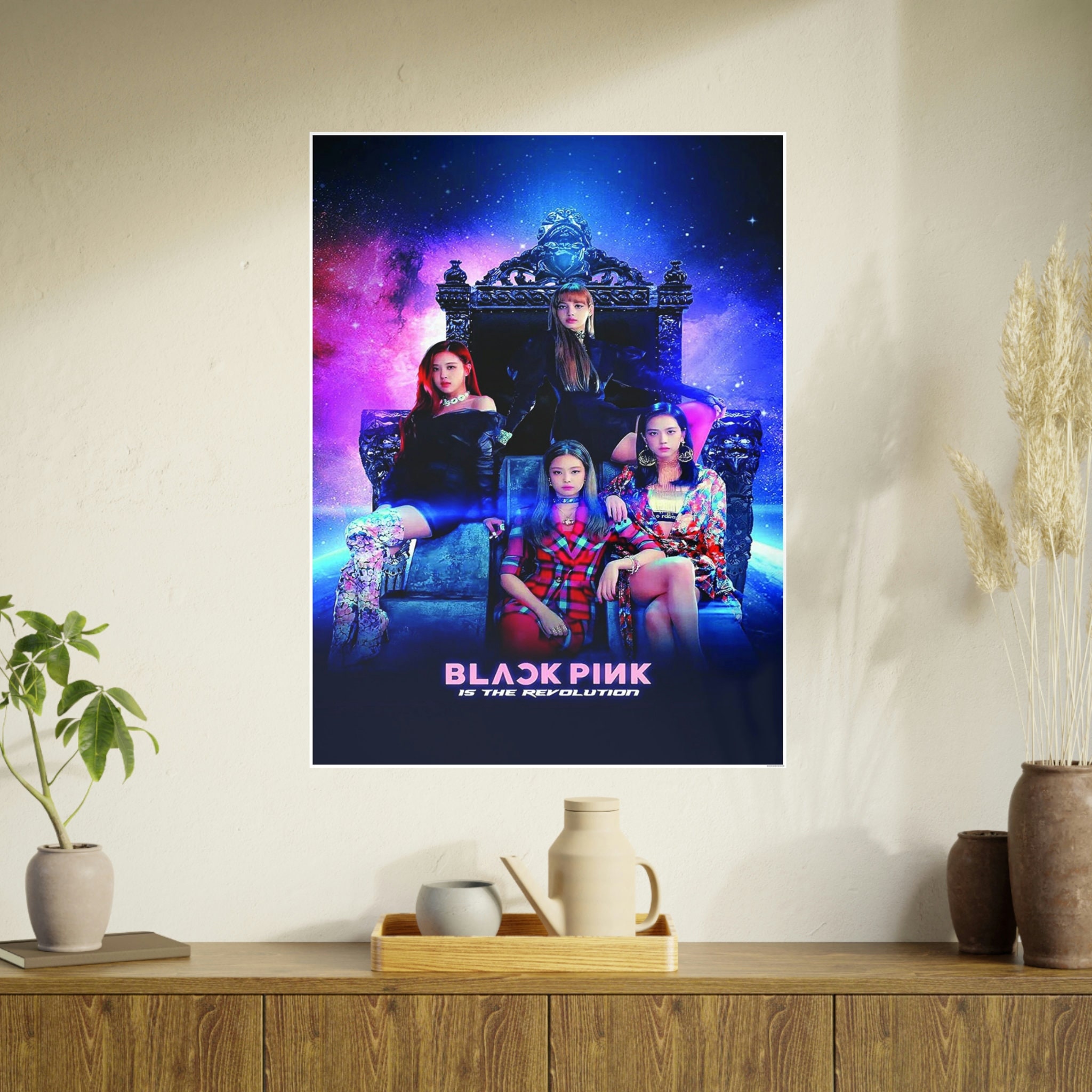 Poster Mural Vintage Blackpink Kpop - 30 X 45 Cm - Décoration Chambre, Salon - Option Avec/sans Cadre