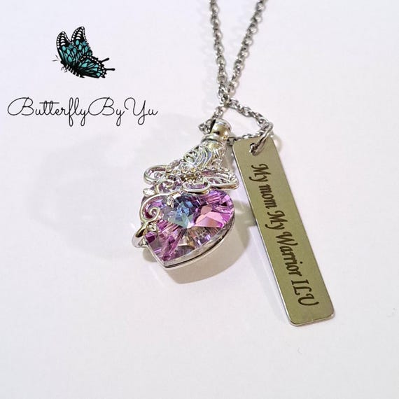 Butterfly Spirit Heart 10KT/14KT Gold Cremation Jewelry Urn