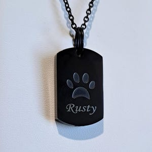 Custom Cremation Jewelry Stainless Steel Dog Paw Ash Urn Pendant Necklace