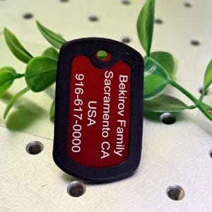 Bagagelabel in militaire stijl – gepersonaliseerd metalen bagagelabel – duurzaam roestvrijstalen reis-ID-label – aangepast cadeau voor heren, koffer, rugzak