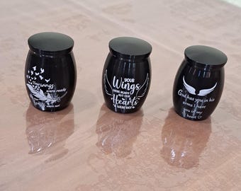 Mini-urn voor huisdieren, roestvrijstalen aandenken, gegraveerd ontwerp