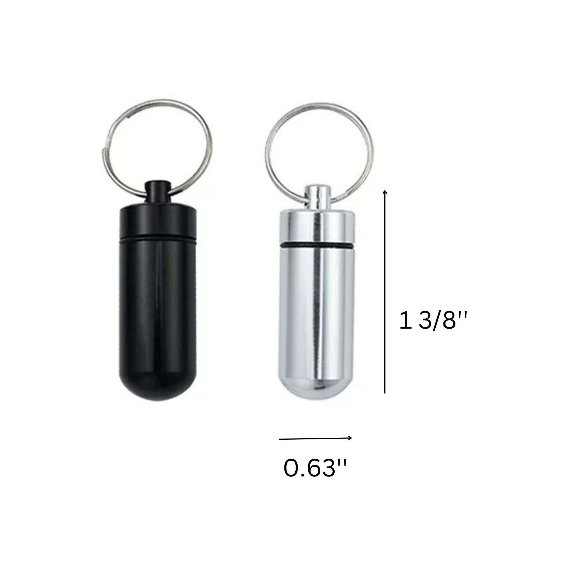 Mini Pill Box Keychain (3 Pack) - Waterproof Aluminium Alloy Pill Organizer For Travel - Portable Metal Pill Holder Case For Outdoor Activities | Buy Now With Express International Delivery-775789