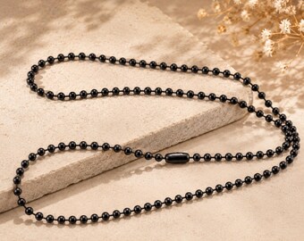 Ball Chain Necklace, Dog Tag Chain, Replacement Bead Chain, Military Necklace, Stainless Steel Ball Chain