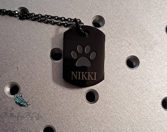 Dog Paw Cremation Necklace Custom Jewelry Stainless Steel Ash Urn Pendant