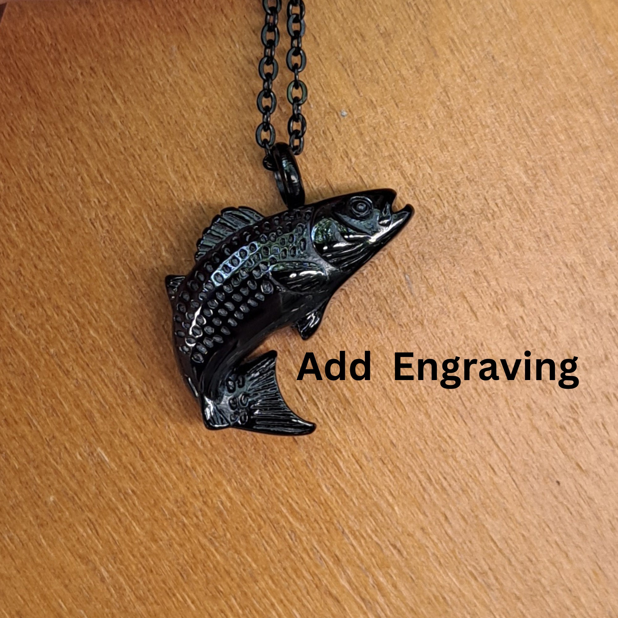 Fishing in Heaven, Memorial Urn Jewelry, Fish Urn Necklace, Cremation Jewelry, Fish Urn, Fishing with Dad, Fisherman Necklace, Ash Holder