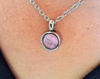Personalized Memorial Urn Necklace • Gemstone Keepsake Pendant for Ashes • Cremation Jewelry • Sympathy Gift