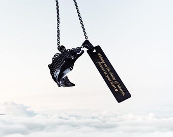 Fish Urn Necklace: Stainless Steel Ashes Keepsake, Memorial Gift