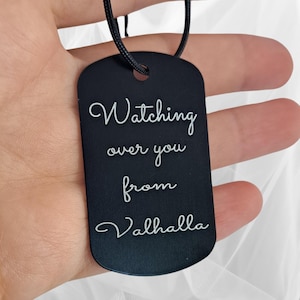 Personalized Engraved Stainless Steel Dog Tag Necklace: Custom Military Pendant