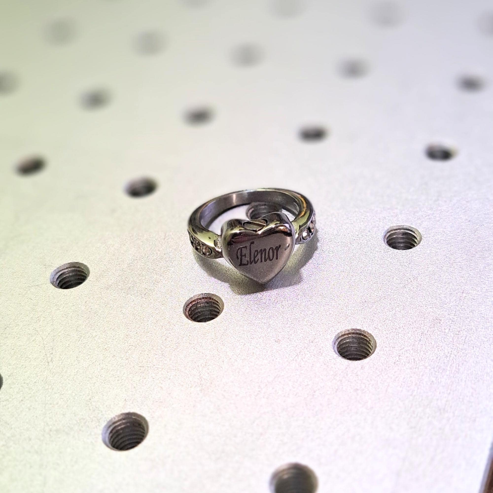 Heart Shaped Urn Ring - Stainless Steel Cremation Jewelry For Ashes, Memorial Keepsake Ring