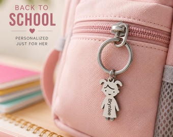 Personalized Backpack Tag, Kids Name Keychain, Back to School Gift, Lunch Box Charm