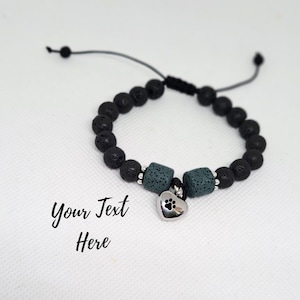 Armband as crematie – Gepersonaliseerde herdenkingssieraden, lavakraal aandenken voor huisdier of geliefde