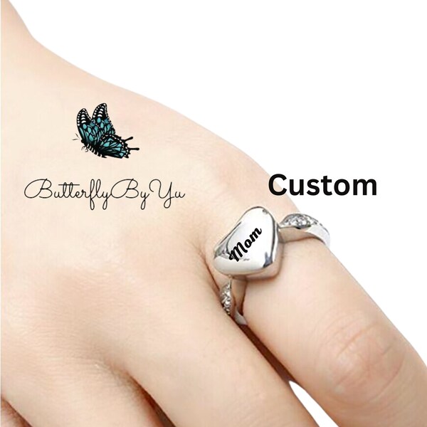 Custom Engraved Cremation Urn Ring Ashes Jewelry Rings Keepsake Personalized Pet Memorial Human Urns Women Adults  Memorial Locket Ring