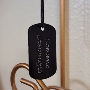 Collana con targhetta per cani incisa, tessera militare, regalo di identità, collana personalizzata per uomo, lui, fidanzato, marito, papà, compleanno, regalo di anniversario