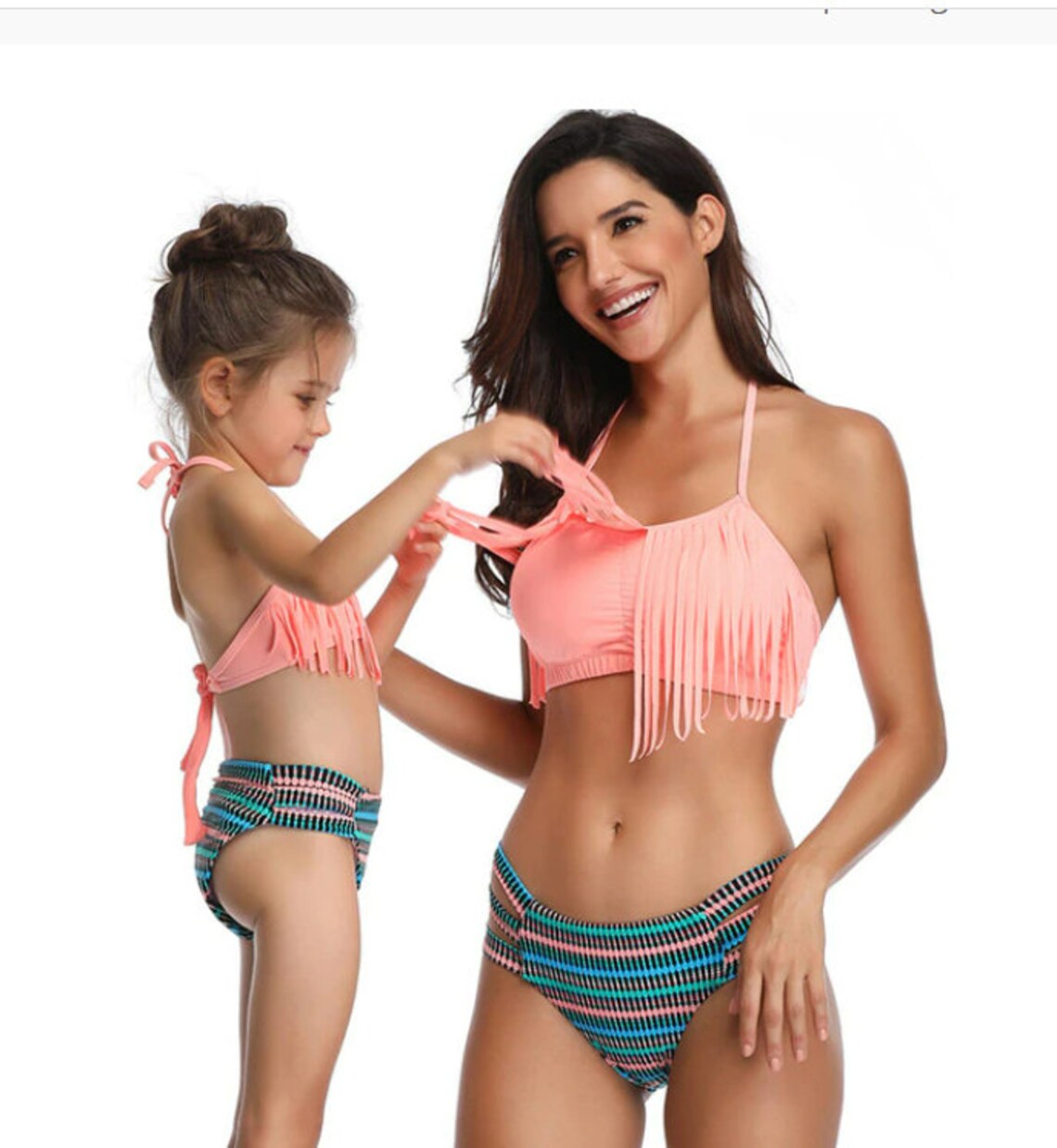 Family Matching Swimwear Mother Daughter Taseel Bikini Bathing Etsy
