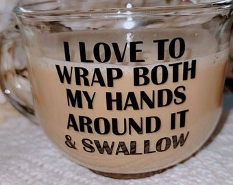 Funny Glass Coffee Mug: Sarcastic Gag Gift, 18oz