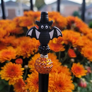 Bat Beaded Pen| Halloween Lover Gift| Beaded Pen| Fun Pens | Cute Pen| Animal Pen| Silicone Bead Pen| Batty Pen