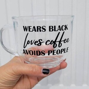 Antisocial Glass Mug: Sarcastic Coffee Lover Gift image 3