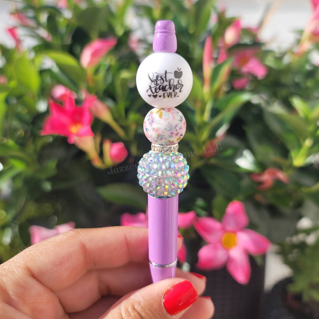 Best Teacher Ever Pen Teacher Gift Beaded Pen Back to School Gift