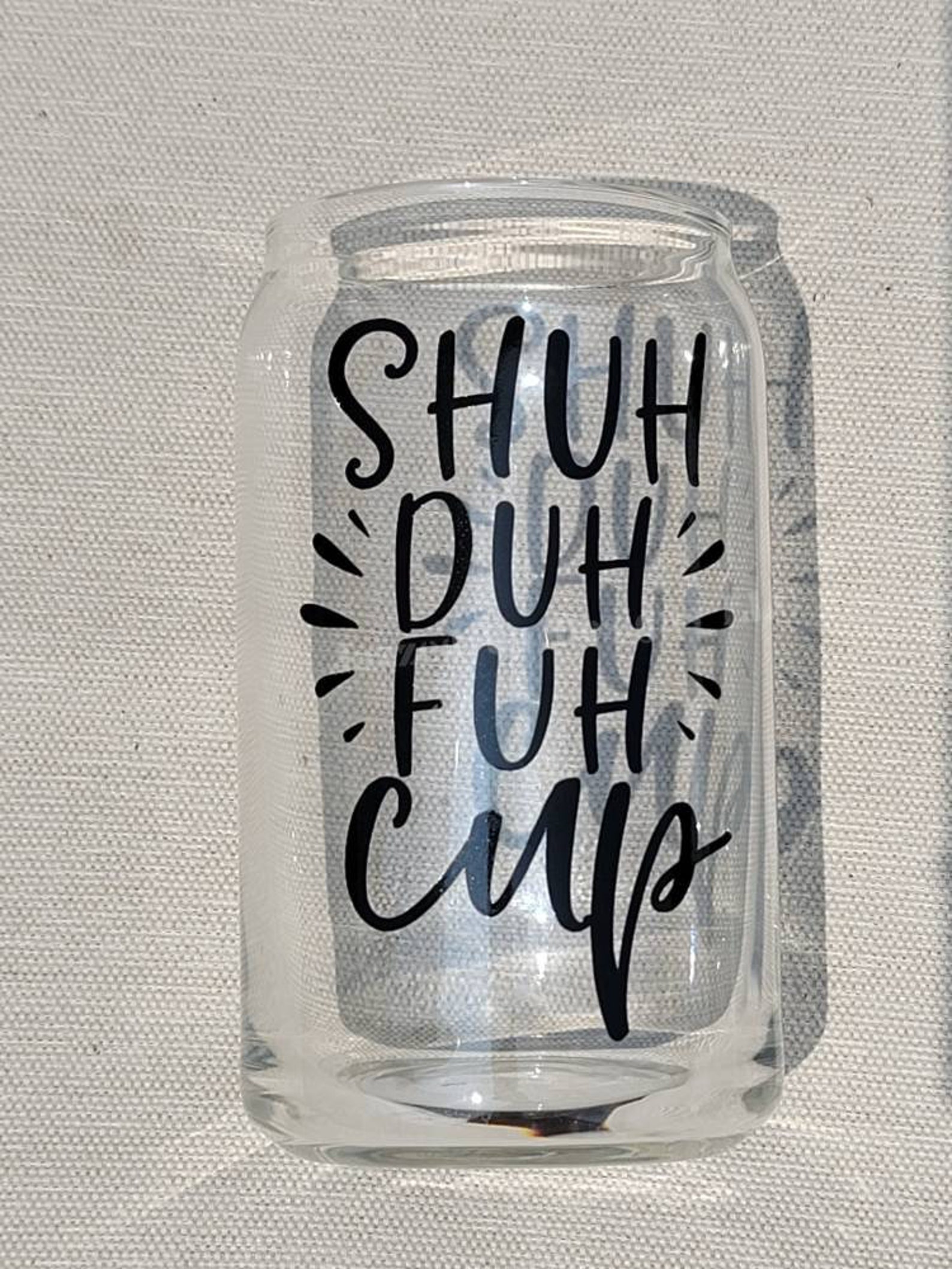 Iced Coffee Glass Funny Drinking Glasses Sarcastic/funny Etsy