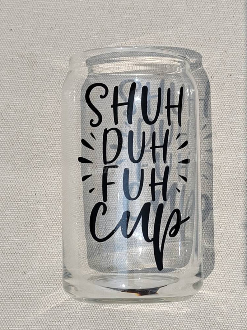 Iced Coffee Glass Funny Drinking Glasses Sarcastic/funny Etsy