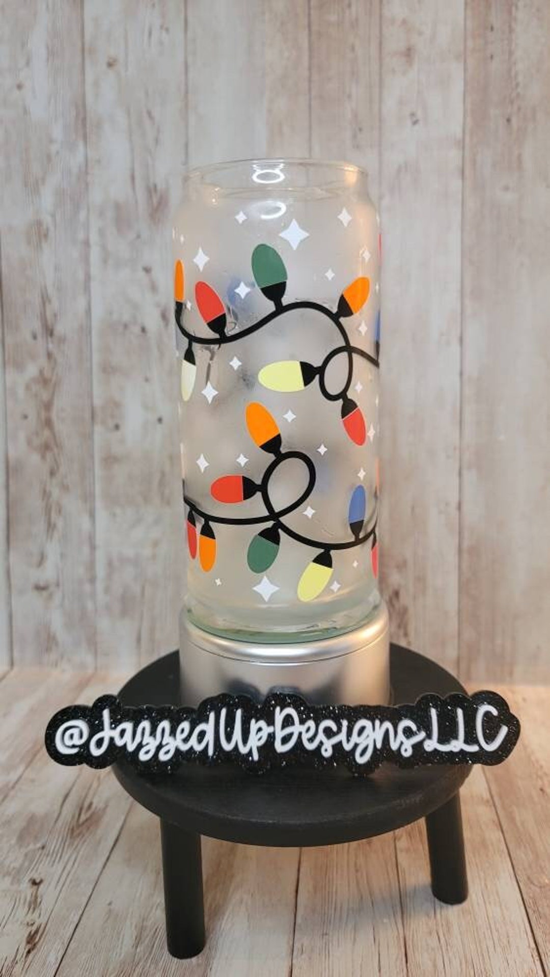 Holiday Lights Cup Christmas Lights Glass Christmas Gift Colorful