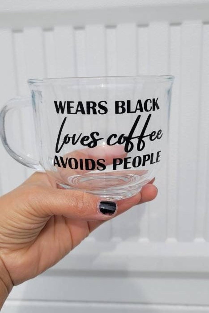 Antisocial Glass Mug: Sarcastic Coffee Lover Gift image 3