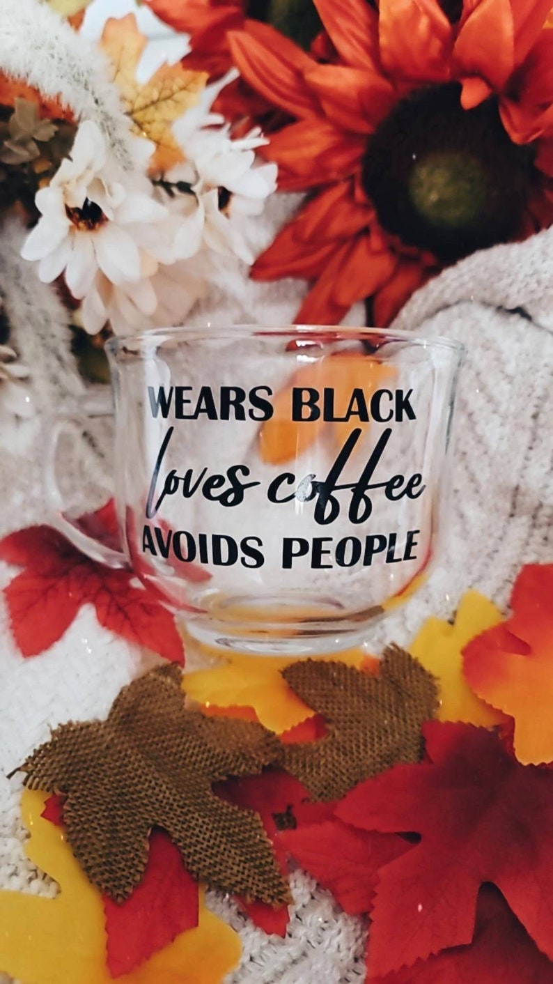 Antisocial Glass Mug: Sarcastic Coffee Lover Gift image 2