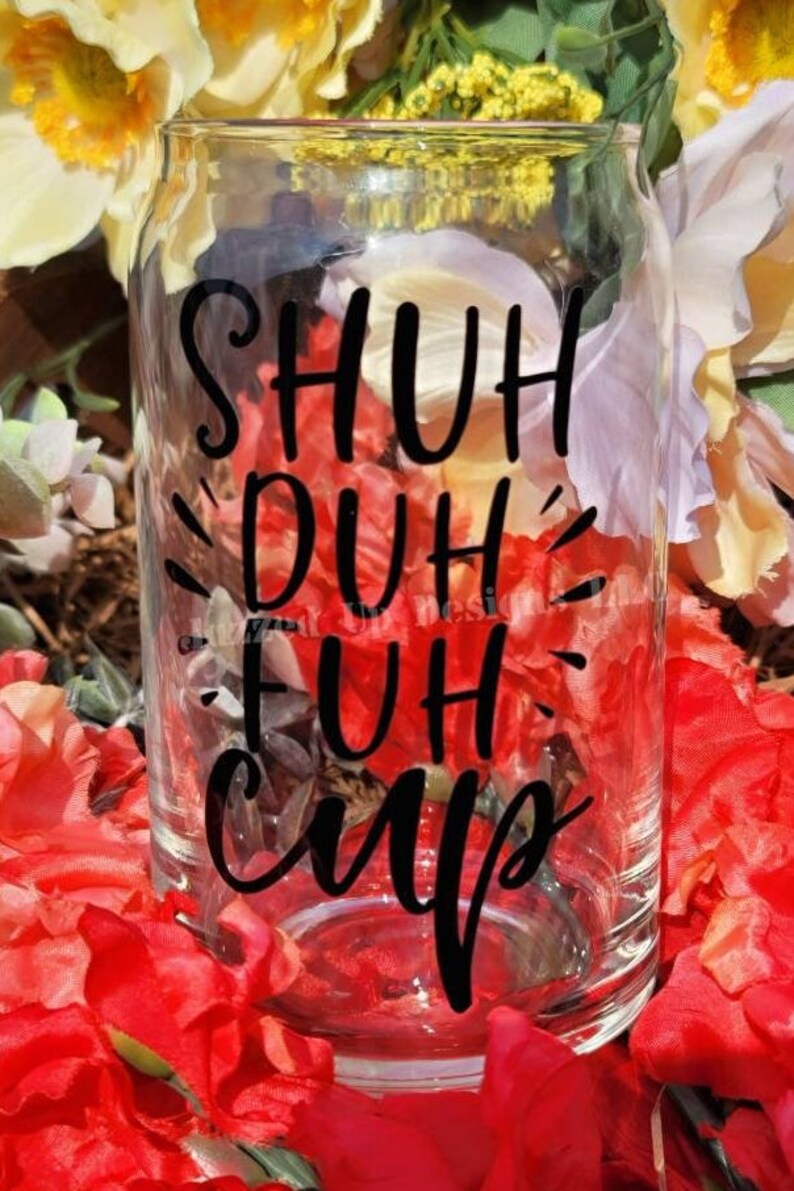 Iced Coffee Glass Funny Drinking Glasses Sarcastic/funny Etsy