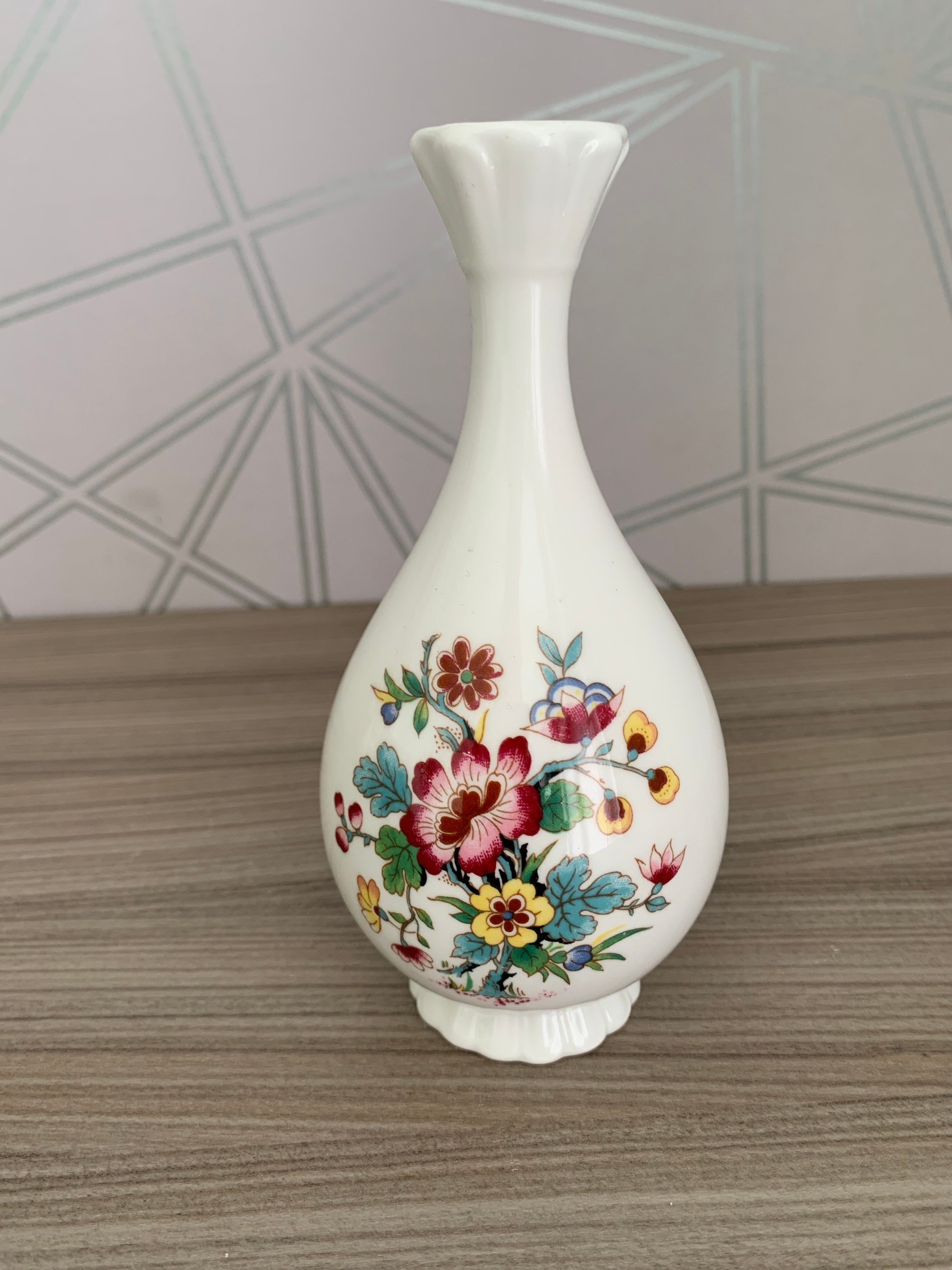 Coalport Bud vase Ming Rose design Etsy