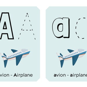 ABC - SPANISH/ENGLISH - Flashcard printable