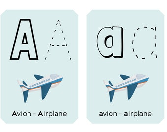 ABC - SPANISH/ENGLISH - Flashcard printable