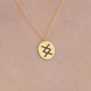 Personalized Viking Runes Necklace, 14K Gold or Sterling Silver Necklace, Viking Runic Symbol Jewelry, Viking Jewelry, Custom Celtic Gifts