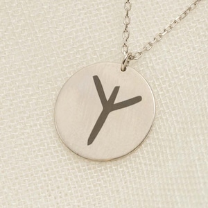 Viking Runes Necklace, 14K Gold or Sterling Silver Necklace, Minimalist Necklace Gift for Her, Celtic Pendant, Viking Runic Symbol Jewelry