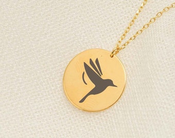 14K Gold Animal Necklace, Dainty Birthday Gift for Animal Lovers, Dainty Bird Necklace, Cute Panda Pendant, Animal Lover Gift, Gifts for Her