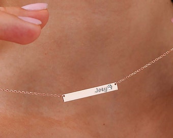 Custom Dog Name Necklace, 14K Solid Gold Necklace, Dainty Christmas Jewelry, Sterling Silver Necklace, Best Friend Gift For, Christmas Gift