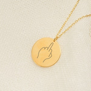 Hand Signal Necklace, Fun Gifts, Hand Gesture Necklace, Nope Necklace, Best Friend Necklace, Gift for Daughter, Her, Mother Christmas Gift