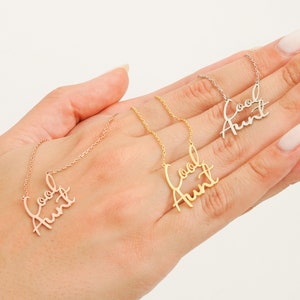 Christmas Gift For Aunt, Sterling Silver Necklace, Aunt Gift, Cool Aunt, 925 Sterling Silver Necklace, Aunt Birthday Gift, Aunt Wedding Gift