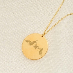 Cute Mountain Necklace, Climbing Gift, 14K Gold Mountaineer Necklace Silver Mountain Scenery, Nature Jewelry Sierra Climbing Gift For Her
