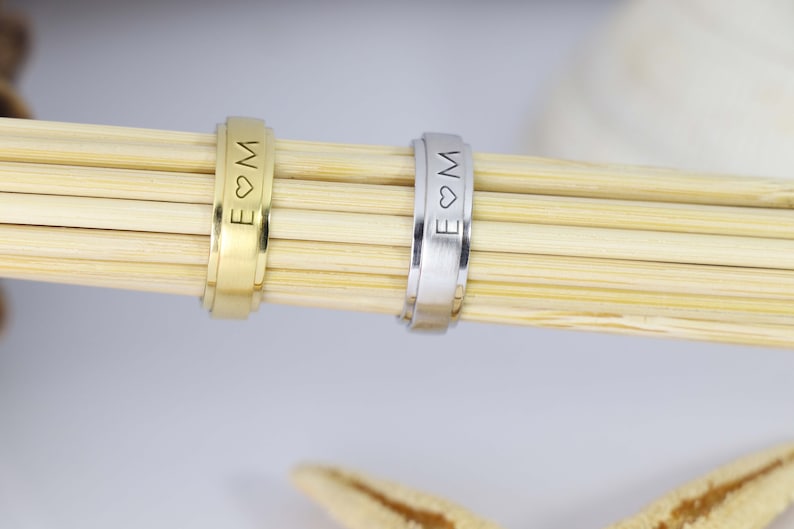 Anniversary Gift For Him, Personalized Ring For Men, Birthday Gift For Boyfriend, Custom Engraved Silver Gold Ring, Dad Gift, Groomsmen Gift image 7