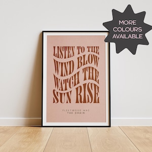 The Chain | Fleetwood Mac | Music | Wall Art | Print | Poster | A5 | A4 | A3 | Bedroom | Living Room | Home Decor | Gift