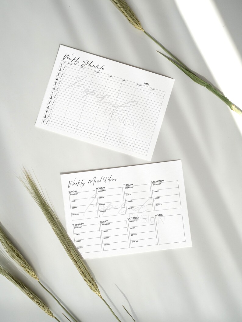 Printable Weekly Meal Planner | Meal Tracker & Food Journal | A4/a5 ...
