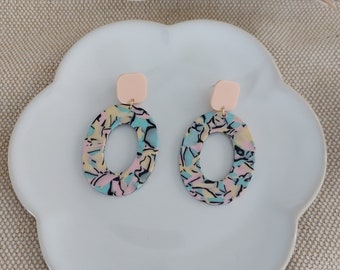 Boucles d'oreilles ~ Florie ~ coloris multi